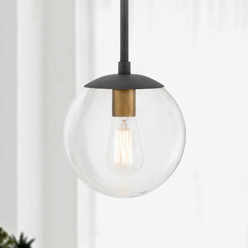 Hinkley Warby 10.75-Inch Pendant in Aged Zinc & Heritage Brass by Hinkley Lighting 3747DZ