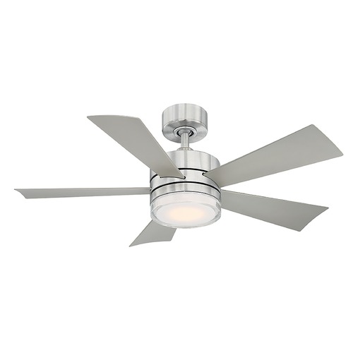 Modern Forms by WAC Lighting Modern Forms Stainless Steel 42-Inch LED Smart Ceiling Fan 1600LM 3000K FR-W1801-42L-SS
