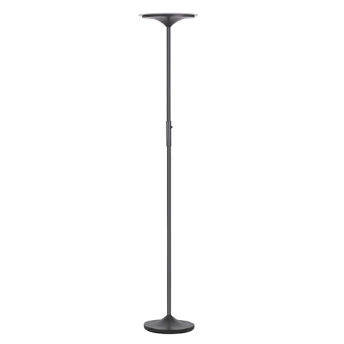 Arnsberg Leipzig Black LED Torchiere Lamp with Bell Shade