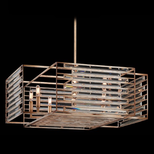 Ruxton Hall Skyline Gold Leaf Pendant by Metropolitan Lighting