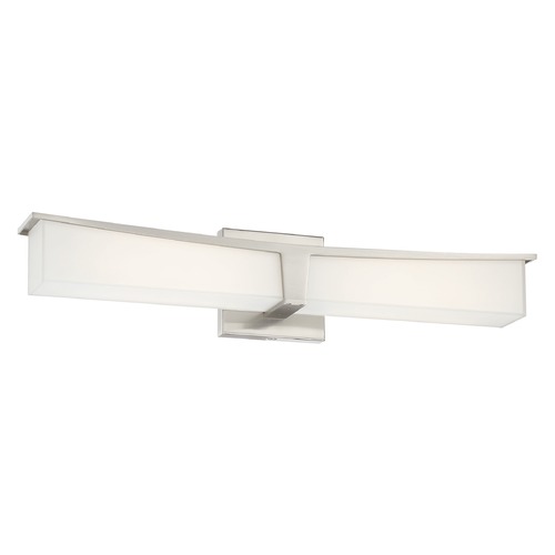 Plane Brushed Nickel LED Bathroom Light by George Kovacs