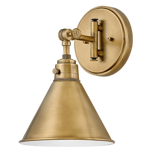Arti Small Adjustable Sconce in Heritage Brass by Hinkley Lighting