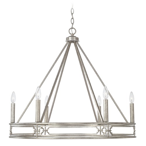 HomePlace by Capital Lighting Merrick 31-Inch Chandelier in Antique Silver by HomePlace by Capital Lighting 443461AS