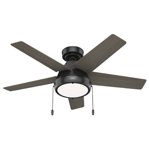 Hunter Fan Company Hunter Fan Company Burroughs Matte Black LED Ceiling Fan with Light 51385