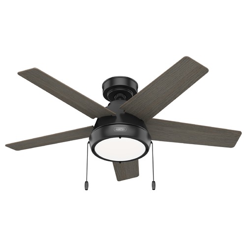 Burroughs Matte Black LED Ceiling Fan by Hunter Fan Company