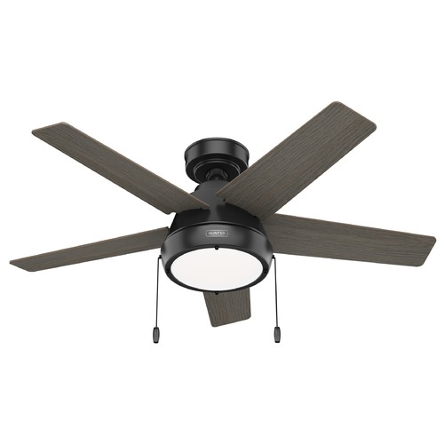 Hunter Fan Company Burroughs Matte Black LED Ceiling Fan by Hunter Fan Company 51385