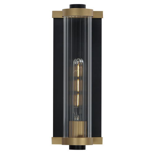 Maxim Lighting Opulent Black & Antique Brass Outdoor Wall Light