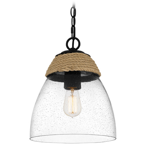 Quoizel Lighting Kingstide 10.75-Inch Wide Pendant in Matte Black by Quoizel Lighting QPP5589MBK