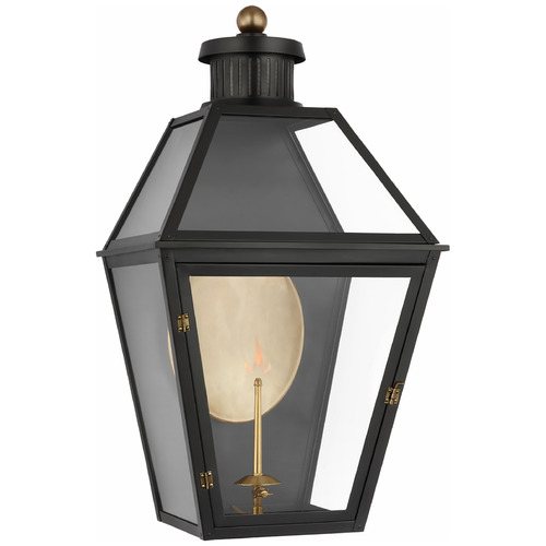 Visual Comfort Signature Collection Chapman & Myers Stratford Gas Lantern in Matte Black by VC Signature CHO2452BLKCG
