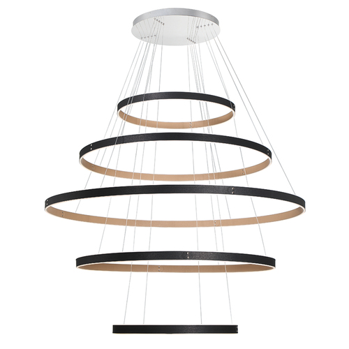 Verdura 5-Tier LED Grand Chandelier in Black by Eurofase Lighting