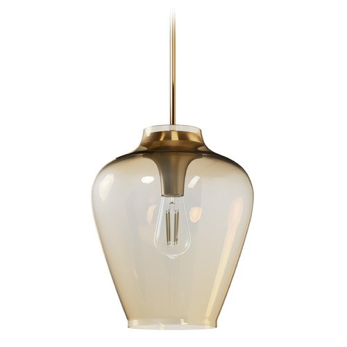 Hunter Fan Company Hunter Fan Company Vidria Alturas Gold Pendant Light with Bowl / Dome Shade 45236