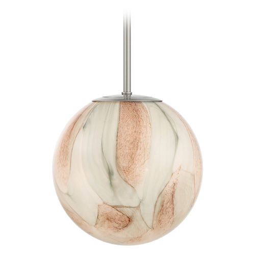 Minka Lavery Desert Brushed Nickel Mini-Pendant Light with Globe Shade