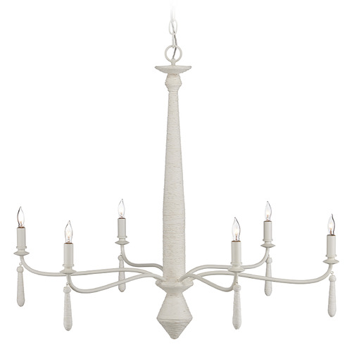 Currey and Company Donnybrook Snow White & White Chandelier