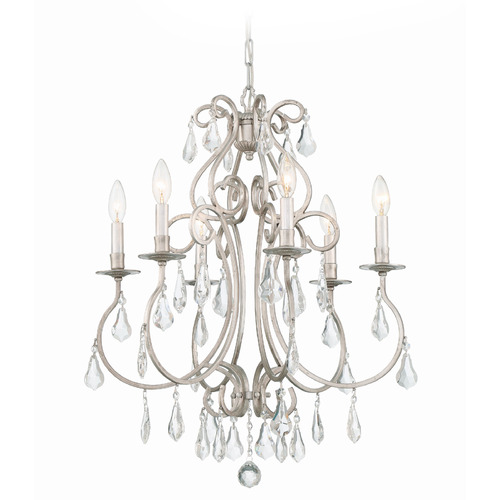 Crystorama Lighting Ashton Olde Silver Crystal Chandelier