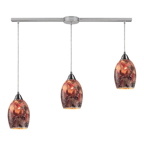 Elk Lighting Modern Multi-Light Pendant Light with Multi-Color Glass and 3-Lights 73031-3