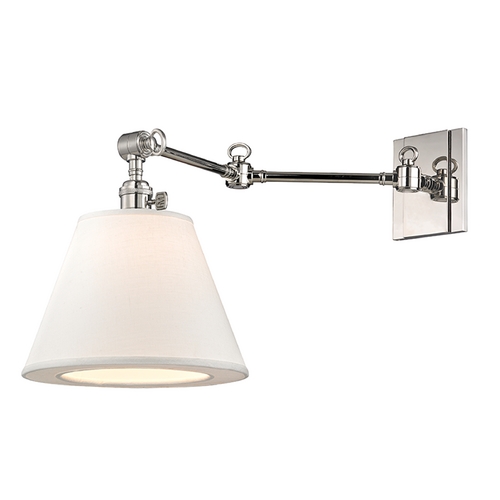 Hudson Valley Lighting Hillsdale Polished Nickel Swing Arm Lamp by Hudson Valley Lighting 6233-PN