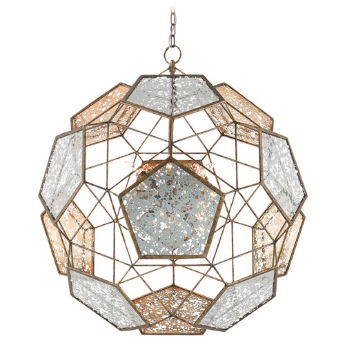 Currey and Company Lighting Julius Chandelier in Pyrite Bronze/Raj Mirror by Currey & Company 9000-0257
