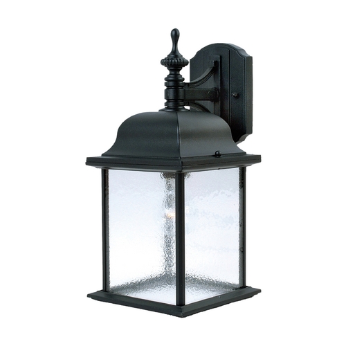 Seeded Glass Outdoor Wall Light Black by Maxim Lighting
