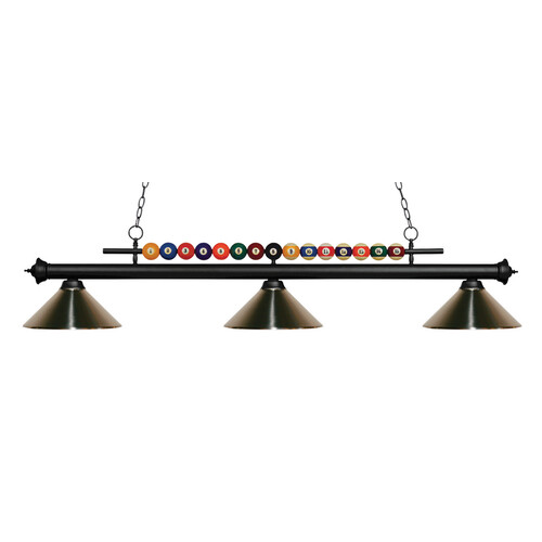 Shark Matte Black Billiard Light by Z-Lite