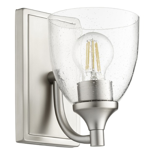 Enclave Satin Nickel Sconce by Quorum Lighting