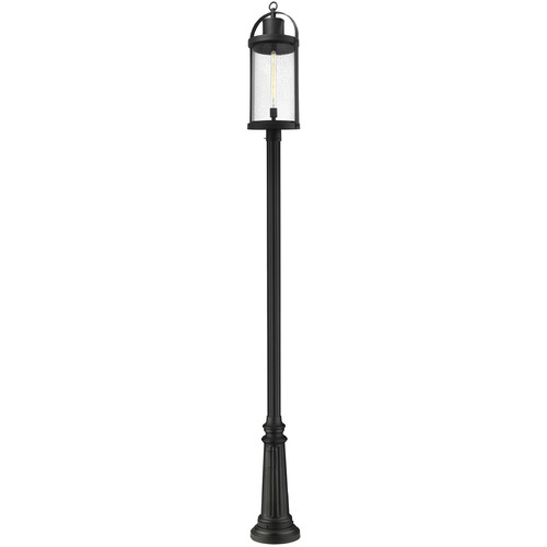 Roundhouse Black Post Light by Z-Lite
