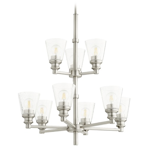 Quorum Lighting Dunbar Satin Nickel Chandelier by Quorum Lighting 609-9-65