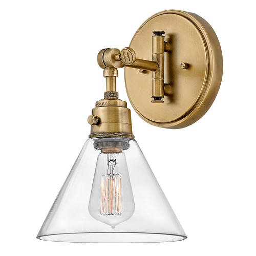 Hinkley Arti Small Adjustable Sconce in Heritage Brass by Hinkley Lighting 3691HB-CL