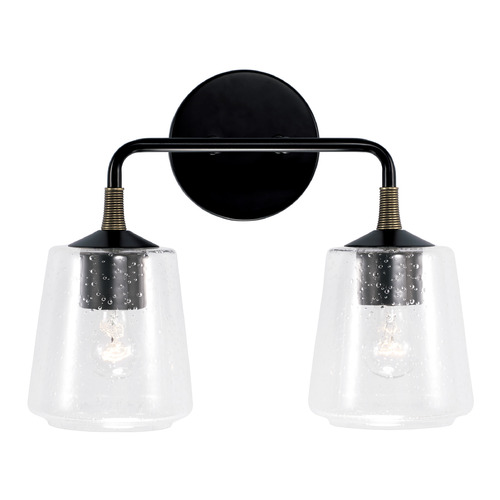 Amara 14-Inch Vanity Light in Matte Black & Brass by Capital Lighting