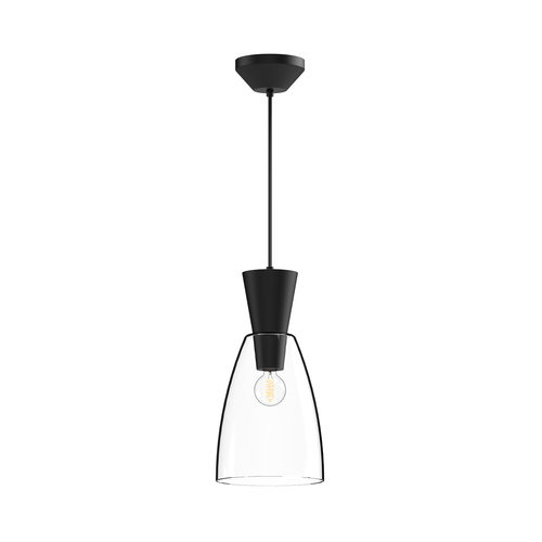 Alora Lighting Alora Lighting Arlo Matte Black Mini-Pendant Light with Bowl / Dome Shade PD534007MBCL