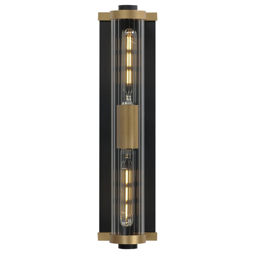 Maxim Lighting Opulent Black & Antique Brass Outdoor Wall Light
