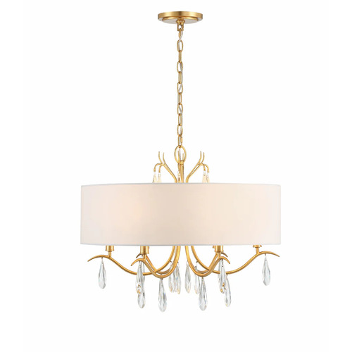 Rollins 24-Inch Chandelier in Antique Gold by Crystorama Lighting