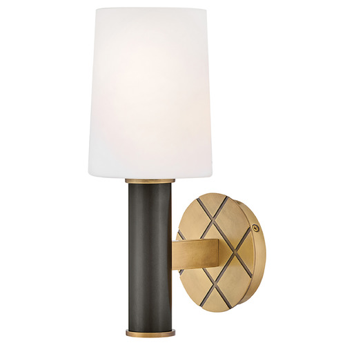 Declan Heritage Brass & Black Oxide LED Sconce by Hinkley Lighting