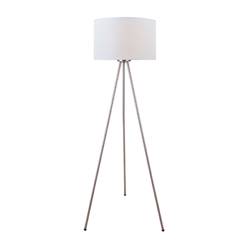 Tullio Polished Steel Floor Lamp by Lite Source Lighting
