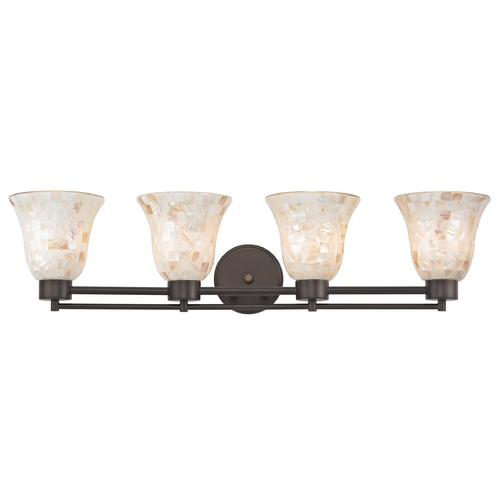 Design Classics Lighting Bathroom Light with Mosaic Glass - Four Lights 704-220 GL9222-M