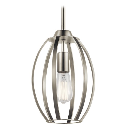Transitional Pendant Brushed Nickel Tao by Kichler Lighting