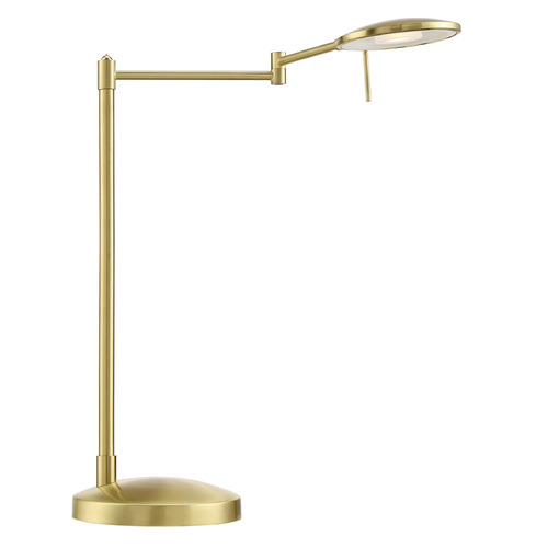 Arnsberg Dessau Turbo Satin Brass LED Swing Arm Lamp with Bowl / Dome Shade
