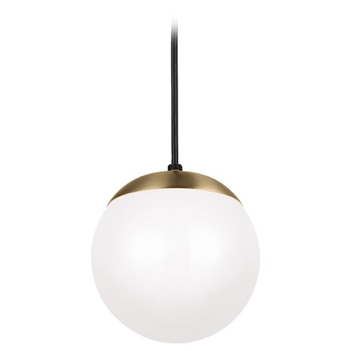 Visual Comfort Studio Collection Leo 8-Inch LED Globe Pendant in Satin Brass by Visual Comfort Studio 6018EN3-848