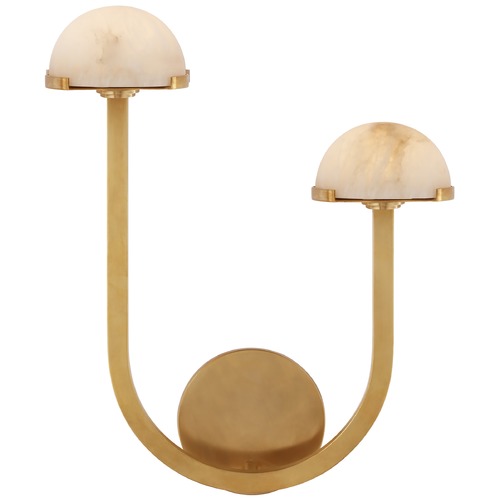 Visual Comfort Signature Collection Kelly Wearstler Pedra Right Sconce in Antique Brass by Visual Comfort Signature KW2623ABALB