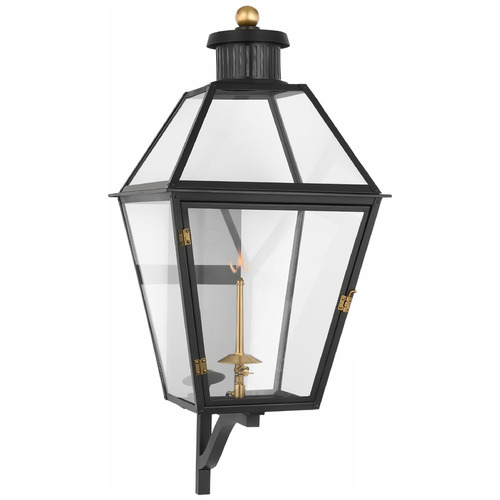 Visual Comfort Signature Collection Chapman & Myers Stratford Gas Lantern in Matte Black by VC Signature CHO2456BLKCG