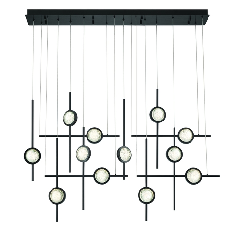 Barletta 12-Light LED Grand Chandelier in Black by Eurofase Lighting