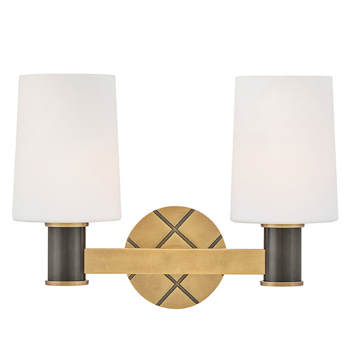 Hinkley Declan Heritage Brass & Black Oxide LED Bathroom Light by Hinkley Lighting 51372HB-BX