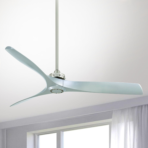 Minka Aire Aviation 60-Inch Fan in Brushed Nickel with Silver Blades F853-BN/SL