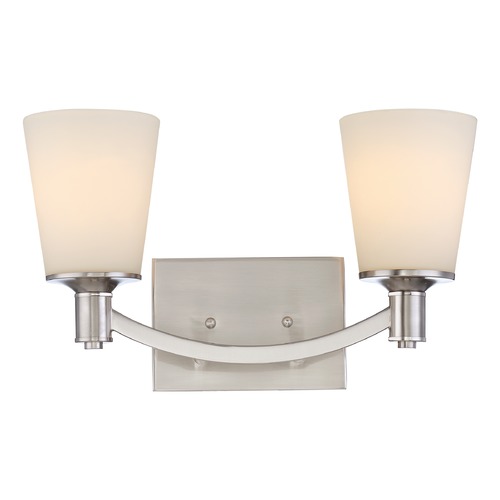 Laguna Brushed Nickel Bathroom Light by Nuvo Lighting