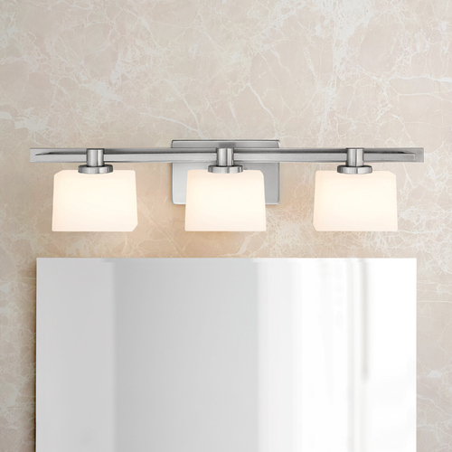 Hinkley Taylor 3-Light Brushed Nickel LED Bathroom Light 3000K by Hinkley Lighting 5023BN-LED