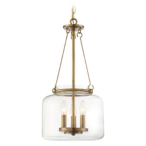 Savoy House Akron Warm Brass Pendant by Savoy House 7-9006-3-322