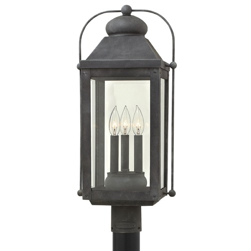 Hinkley Anchorage 24.25-Inch LED Post Light in Aged Zinc by Hinkley Lighting 1851DZ-LL