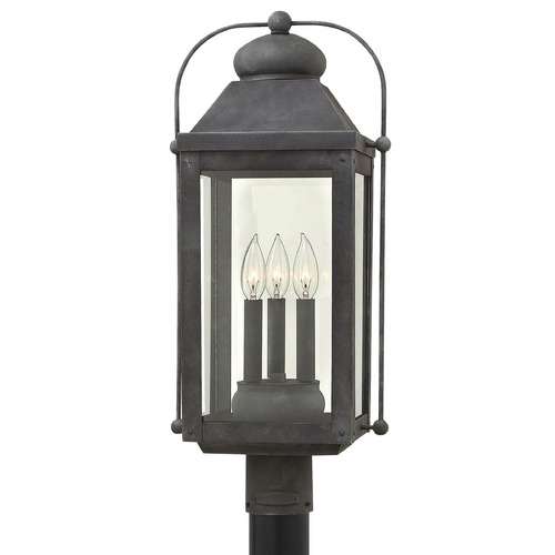 Anchorage 24.25-Inch LED Post Light in Aged Zinc by Hinkley Lighting
