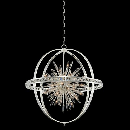 Angelo 36-Inch Pendant in Polished Silver by Allegri Crystal