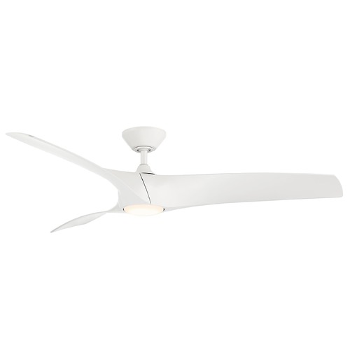 Modern Forms by WAC Lighting Zephyr 62-Inch LED Outdoor Fan in Matte White 2700K by Modern Forms FR-W2006-62L-27-MW