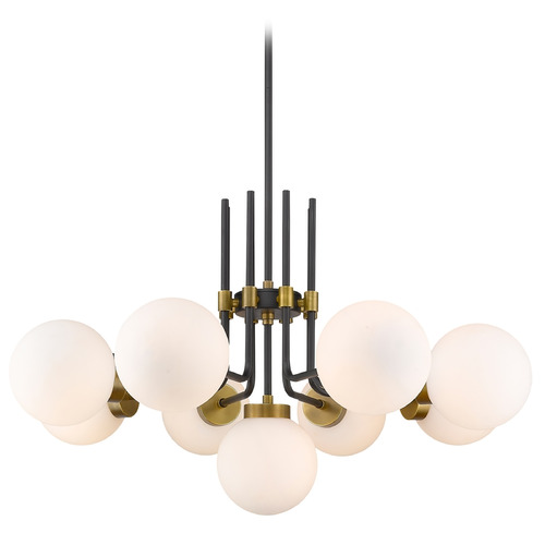 Z-Lite Parsons Matte Black & Olde Brass Chandelier by Z-Lite 477-9MB-OBR